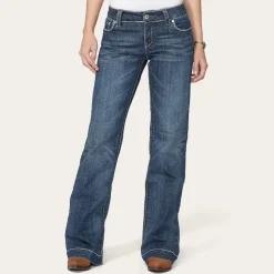 Stetson 214 City Trouser Jeans With Chevron Back Pocket Blue Sale