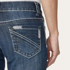 Stetson 214 City Trouser Jeans With Chevron Back Pocket Blue Sale