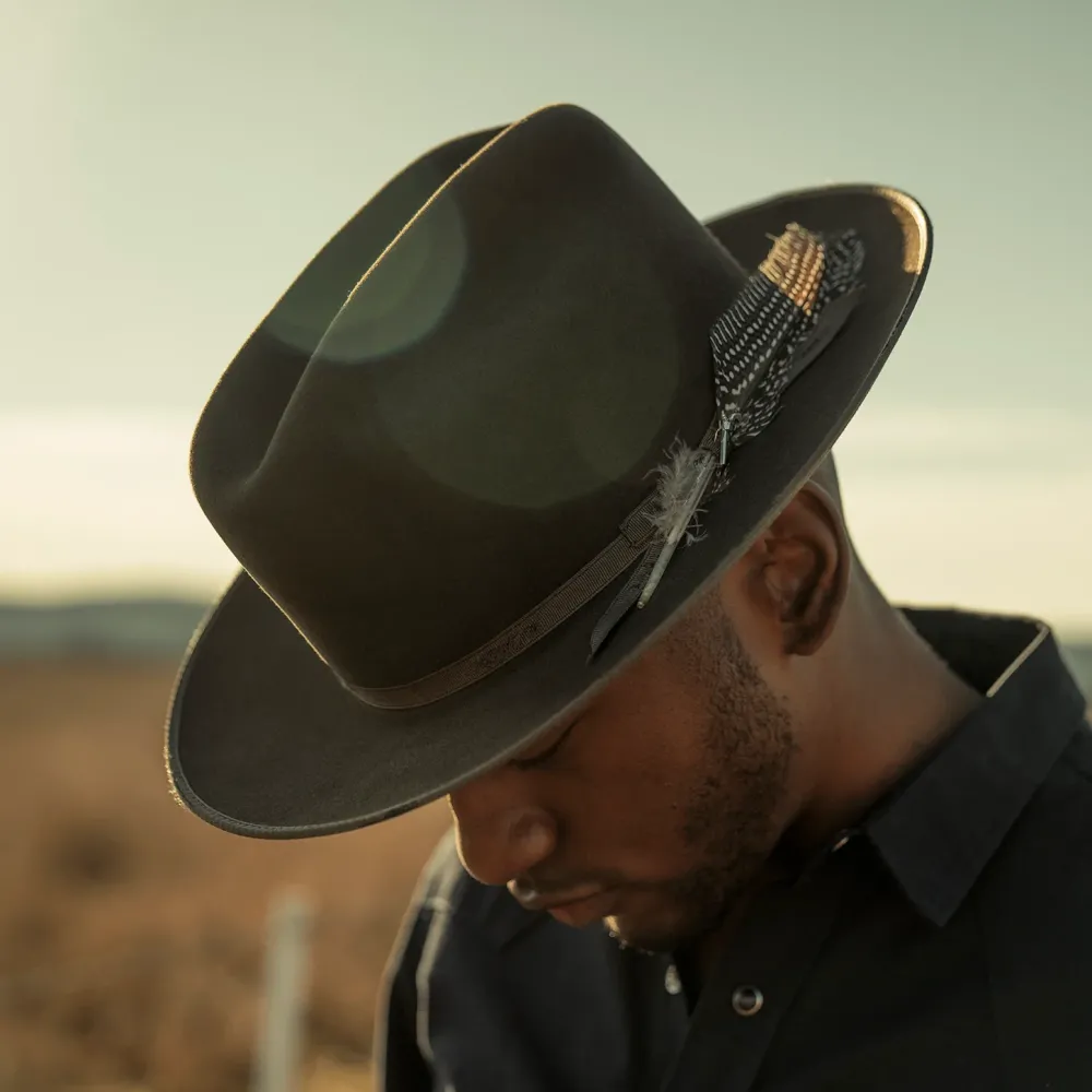 Stetson 1865 Distressed Open Road Royal Deluxe Walnut New