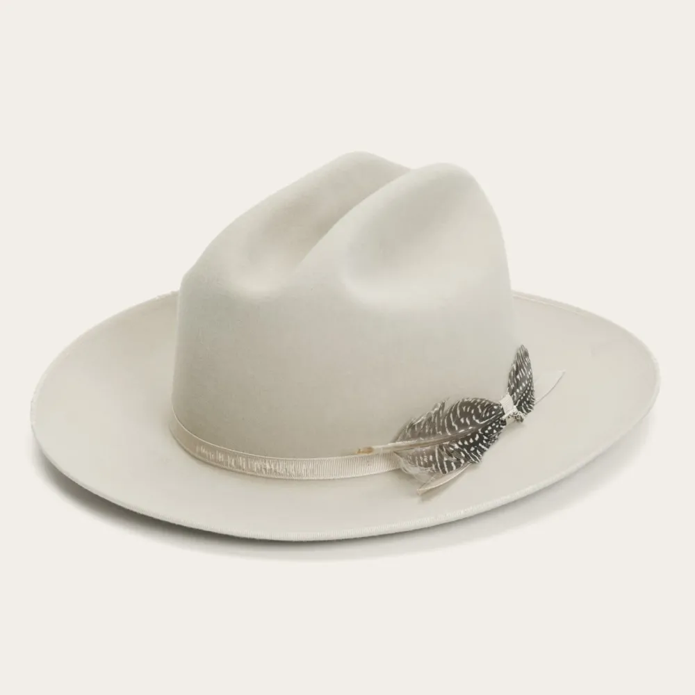 Stetson 1865 Distressed Open Road Royal Deluxe Silverbelly Hot