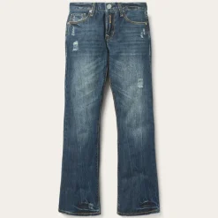 Stetson 1014 Fit Destructed Dark Wash Jeans Blue New