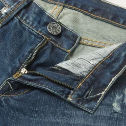 Stetson 1014 Fit Destructed Dark Wash Jeans Blue New