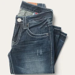 Stetson 1014 Fit Destructed Medium Wash Jeans Blue Discount