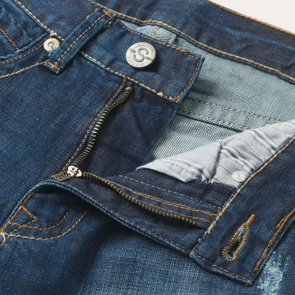 Stetson 1312 Fit Jeans With Back Pocket Detail Blue New