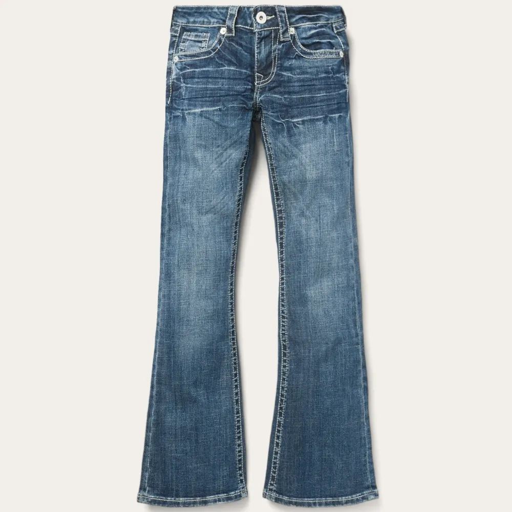 Stetson 816 Fit Jeans With White "S" Back Pocket Blue