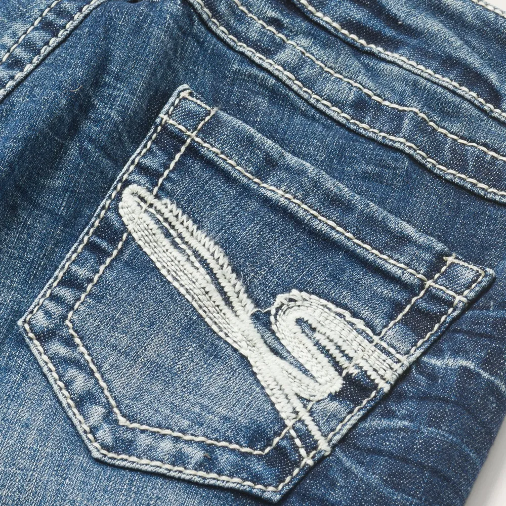 Stetson 816 Fit Jeans With White "S" Back Pocket Blue