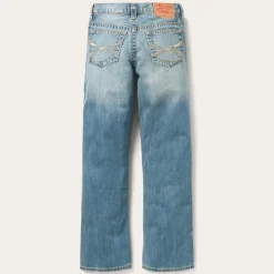 Stetson 1520 Fit Light Wash Jeans With Tacking Blue Best