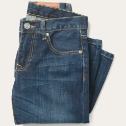 Stetson 1014 Fit Semi-Destructed Wash Jeans Blue Online