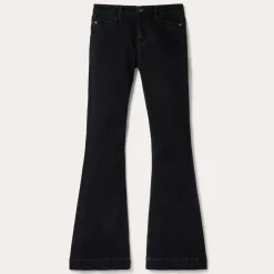 Stetson 921 High Rise Flare Jeans Black Outlet