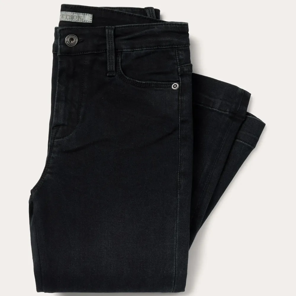 Stetson 921 High Rise Flare Jeans Black Outlet