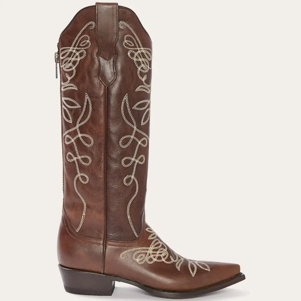 Stetson Adeline Burnished Back Zip Cowboy Boot Brown Online