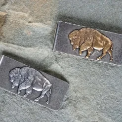 Stetson American Buffalo Money Clip Sterling Silver/Brass Hot