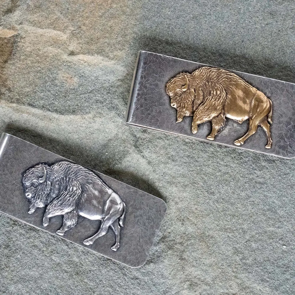 Stetson American Buffalo Money Clip Sterling Silver Online