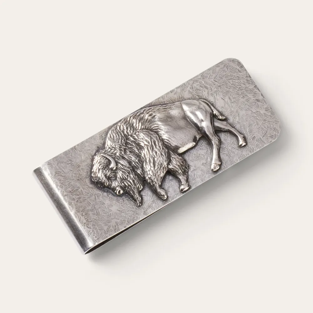 Stetson American Buffalo Money Clip Sterling Silver Online