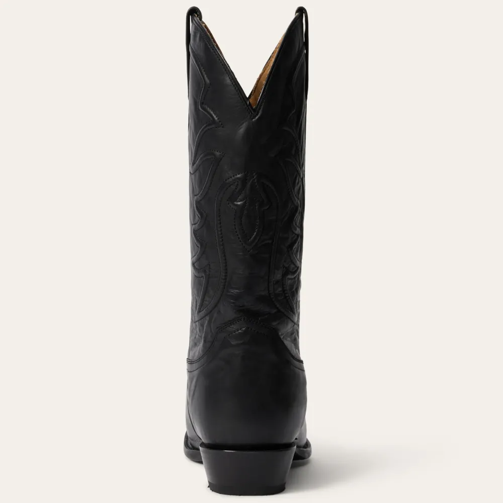 Stetson Ames Corded Burnished Leather Boot Black Clearance