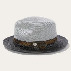 Stetson Andover Milan Fedora Grey Black Outlet