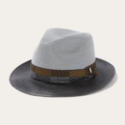 Stetson Andover Milan Fedora Grey Black