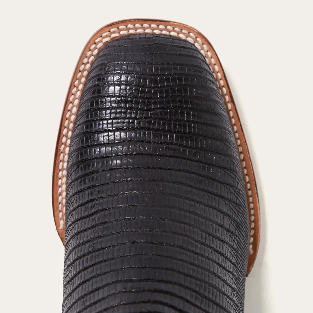 Stetson Arlington Teju Red Matte Cowboy Boot Black Online