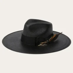 Stetson Atacama Straw Fedora Black Hot