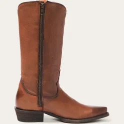 Stetson Austin Burnished Leather Snip Toe Boot Cognac Outlet