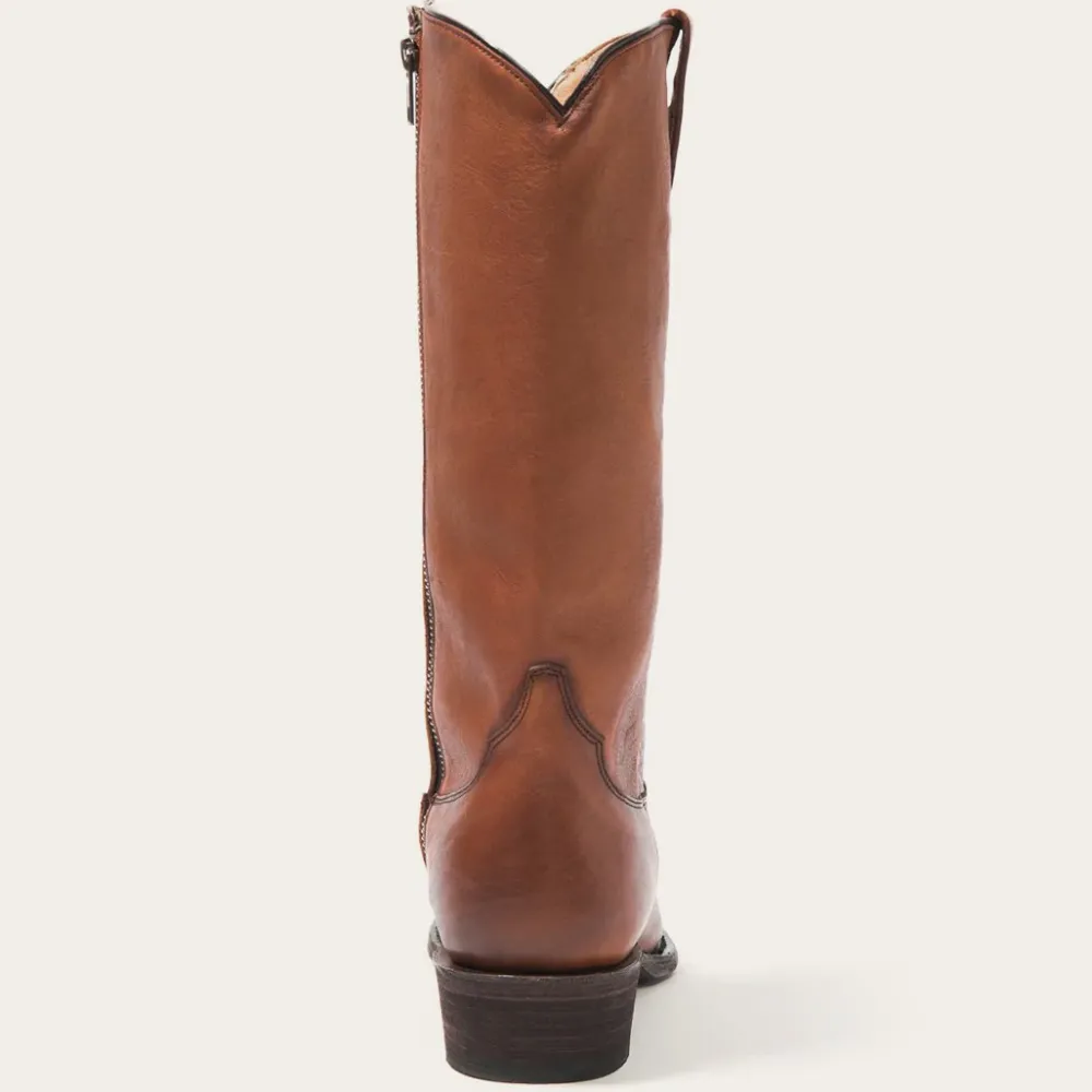 Stetson Austin Burnished Leather Snip Toe Boot Cognac Outlet