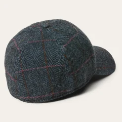 Stetson Baseball Cap Wool Blue Herringbone Outlet