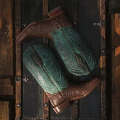 Stetson Big Horn Tobacco Alligator Cowboy Boot Brown