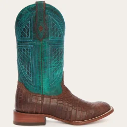 Stetson Big Horn Tobacco Alligator Cowboy Boot Brown