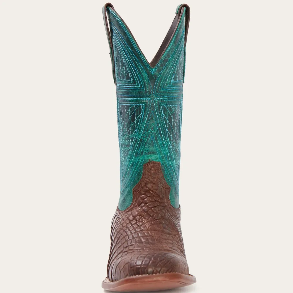 Stetson Big Horn Tobacco Alligator Cowboy Boot Brown