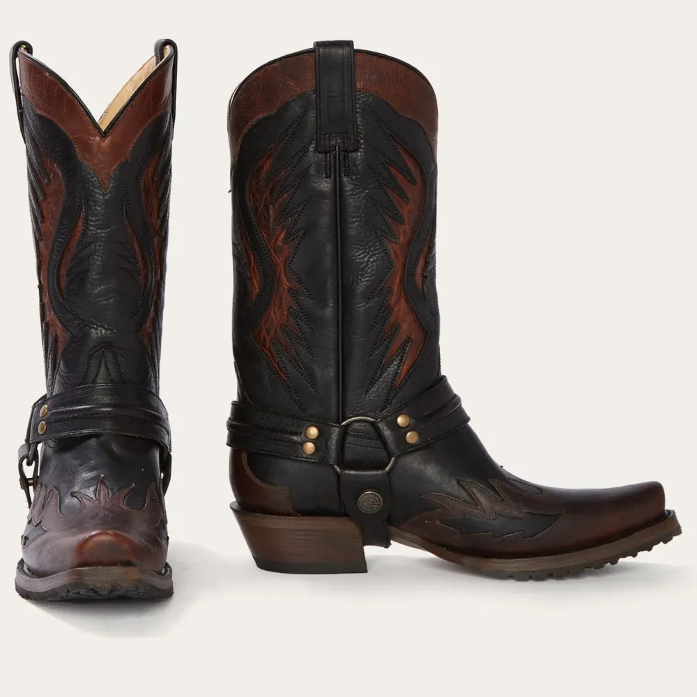 Stetson Biker Outlaw Oiled Leather Cowboy Boot Brown Online