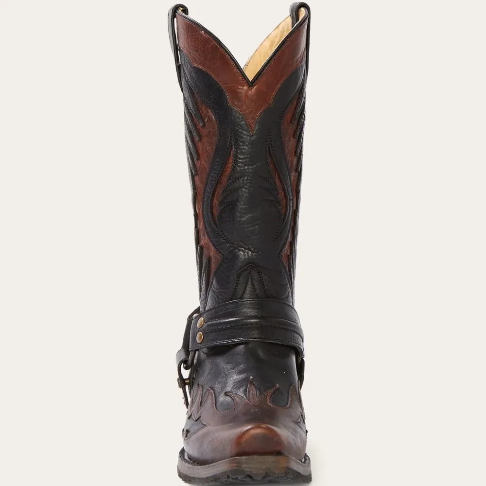 Stetson Biker Outlaw Oiled Leather Cowboy Boot Brown Online