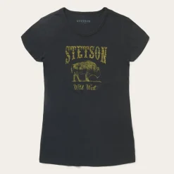 Stetson Bison Graphic Tee Black Outlet