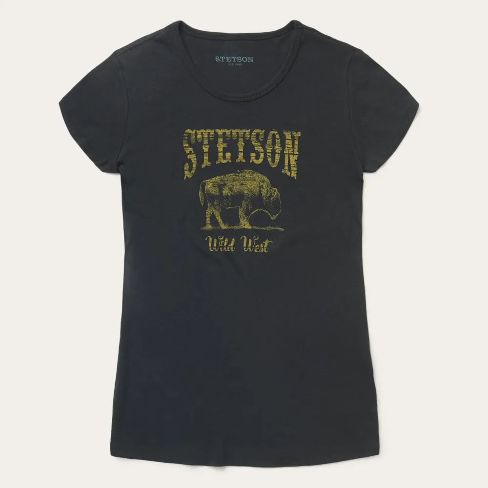 Stetson Bison Graphic Tee Black Outlet