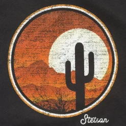 Stetson Desert Scene Fleece Knit Hooded Sweatshirt Black Sale
