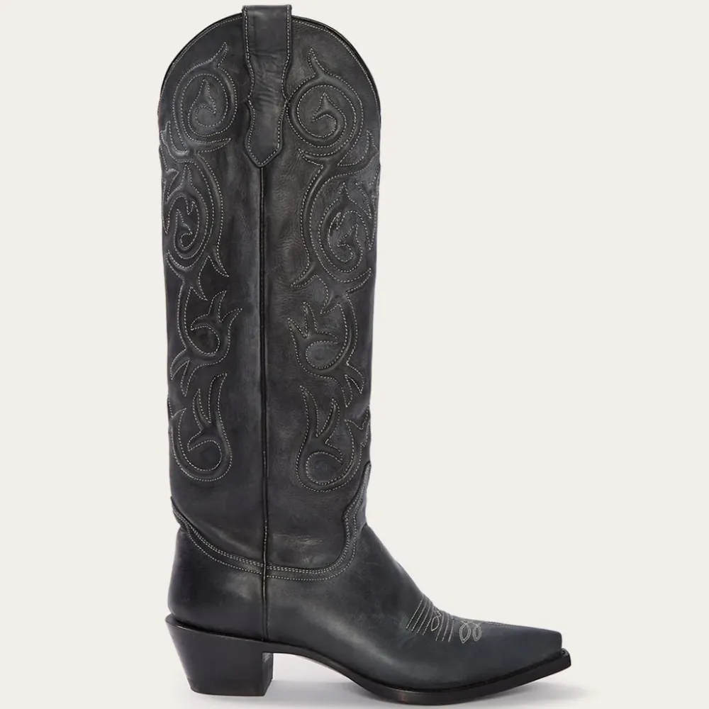 Stetson Blair Corded Side Zip Cowboy Boot Black Best