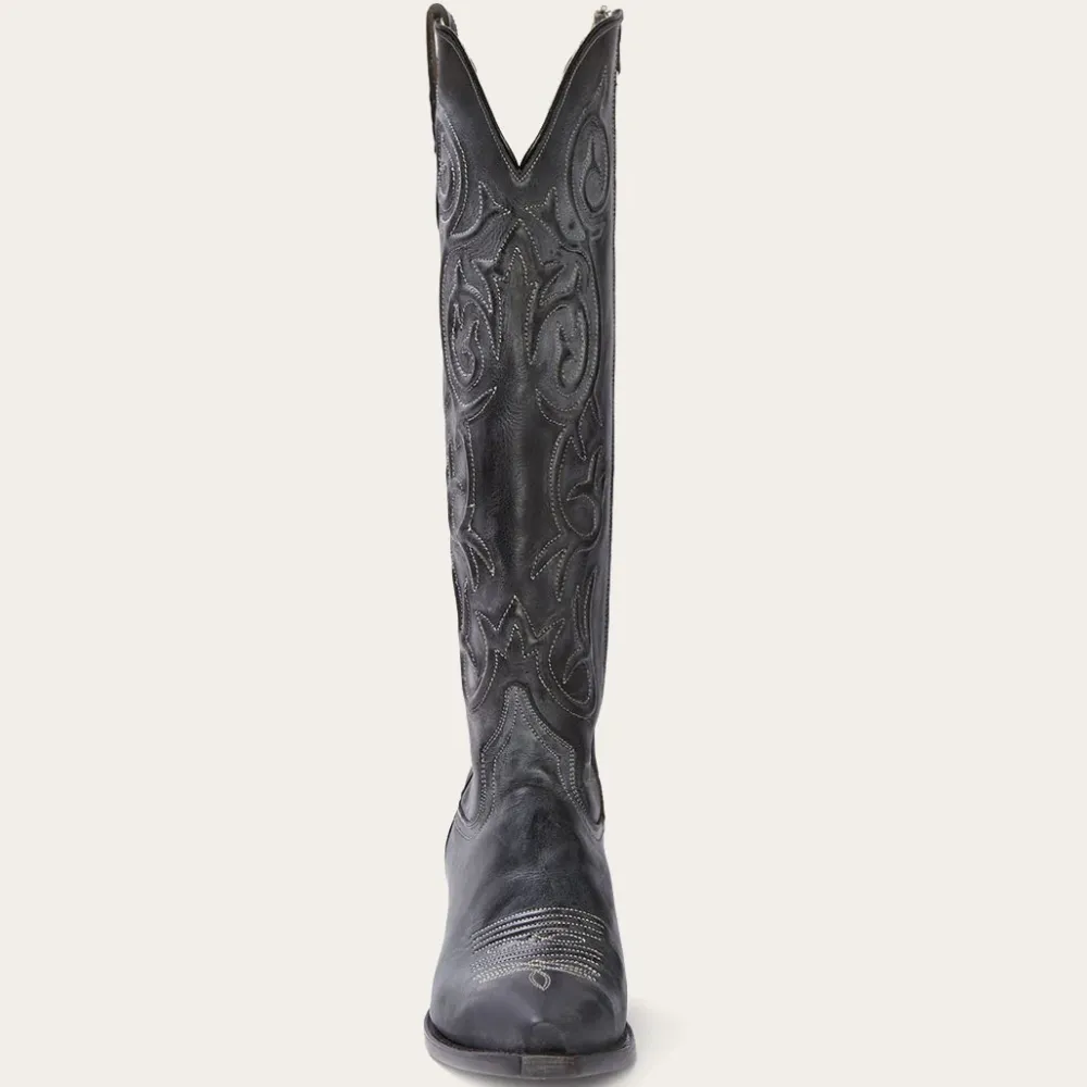 Stetson Blair Corded Side Zip Cowboy Boot Black Best