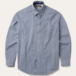 Stetson Deco Geo Print Button Front Shirt Blue Best