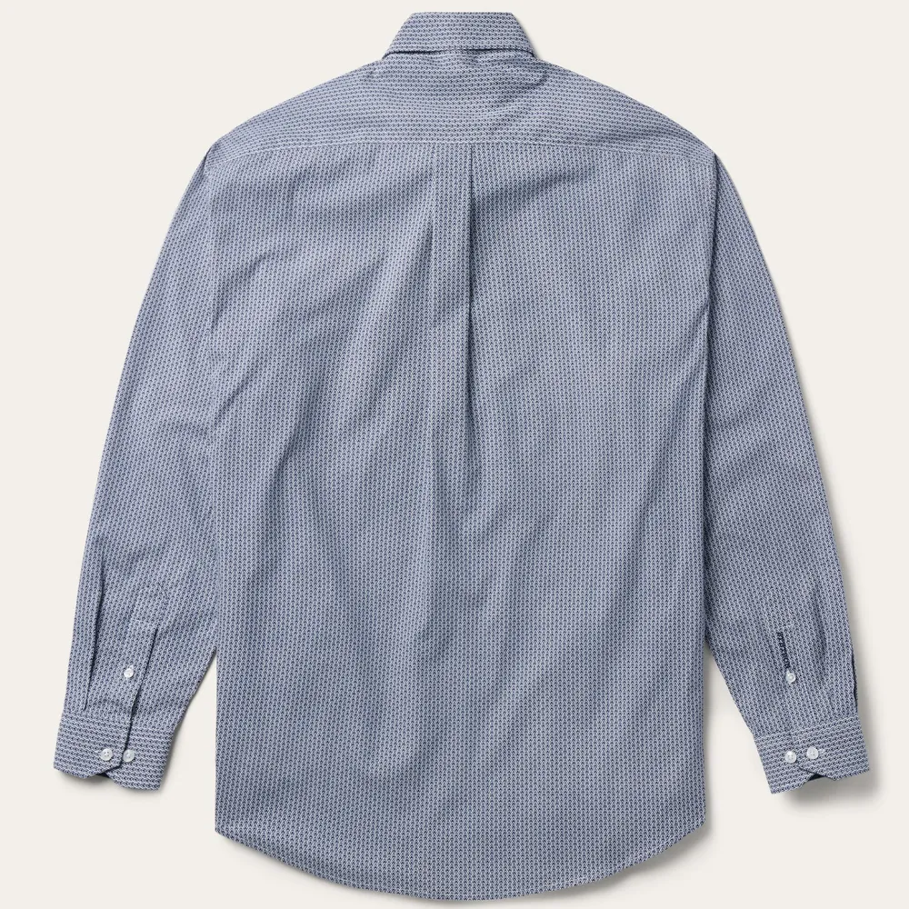 Stetson Deco Geo Print Button Front Shirt Blue Best