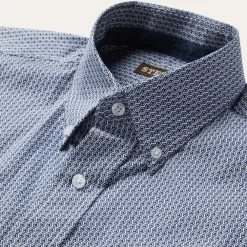 Stetson Deco Geo Print Button Front Shirt Blue Best