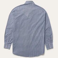 Stetson Deco Geo Print Western Shirt Blue Outlet