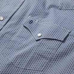 Stetson Deco Geo Print Western Shirt Blue Outlet