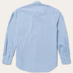 Stetson End On End Solid Shirt Blue Hot