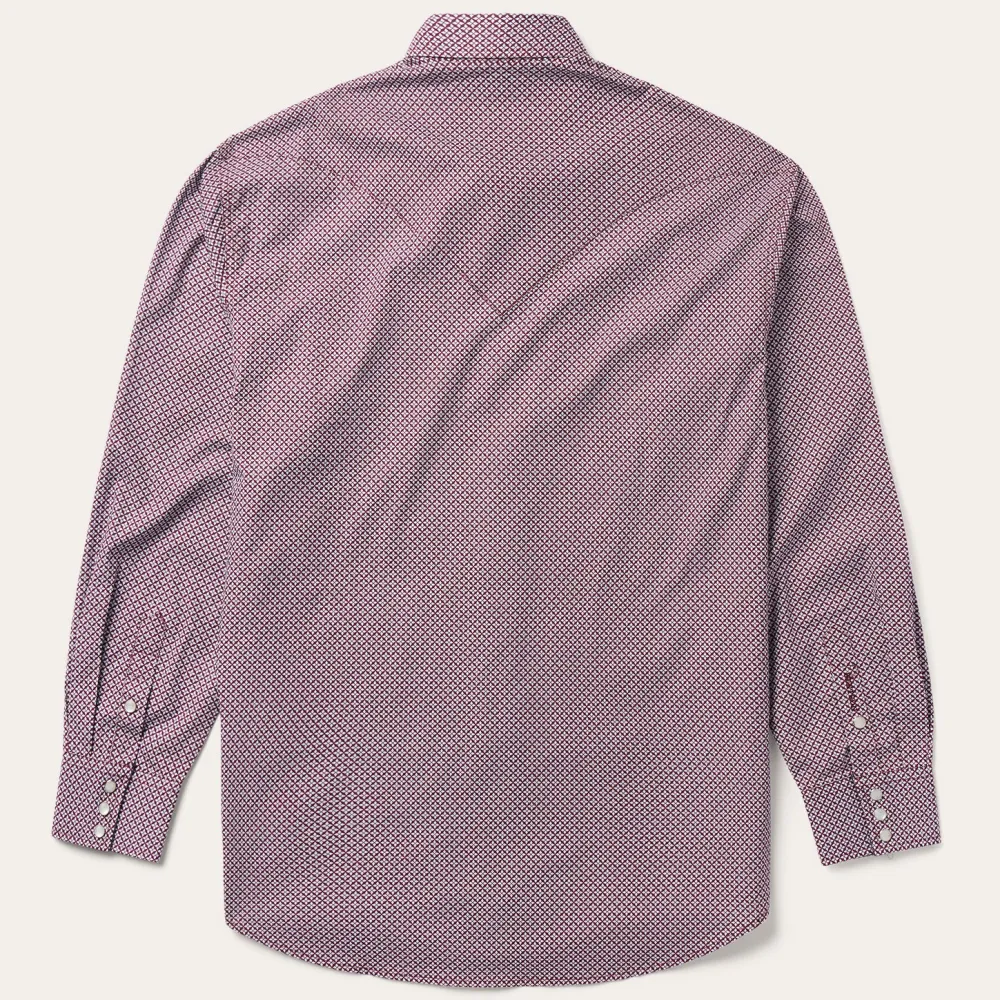 Stetson Four Point Geo Print Western Shirt Blue Sale