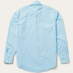 Stetson Lattice Print Western Shirt Blue Best