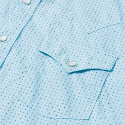 Stetson Lattice Print Western Shirt Blue Best