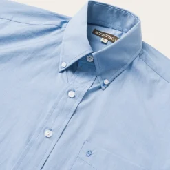 Stetson Solid One-Pocket Snap-Front Shirt Blue Online