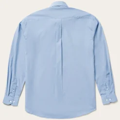 Stetson Solid One-Pocket Snap-Front Shirt Blue