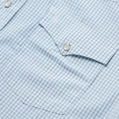 Stetson Two Stripe Check Western Shirt Blue Online