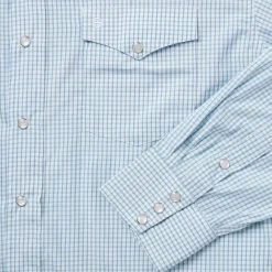 Stetson Two Stripe Check Western Shirt Blue New