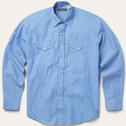 Stetson Western Stripe Shirt Blue Hot